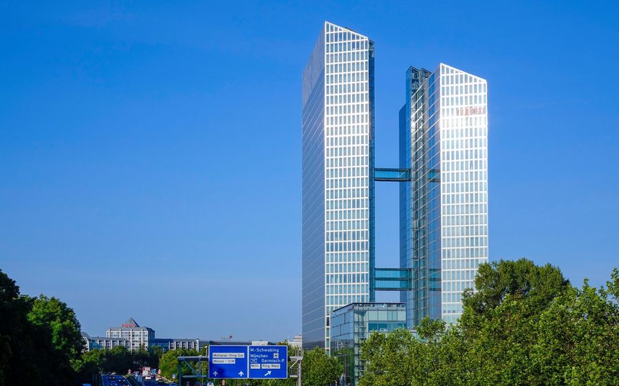 ECN office DOOH advertising · Highlight Towers · Parkstadt Schwabing · Munich